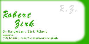 robert zirk business card